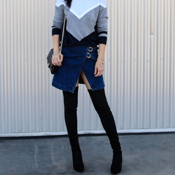 Babe Black Vegan Suede boots Over knee - Picture 2 of 7